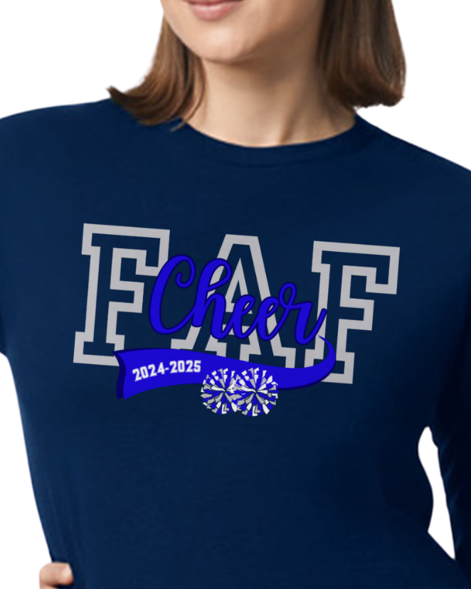 FAF Cheer 2024-2025 Long Sleeve T-Shirt - ADULT SIZE