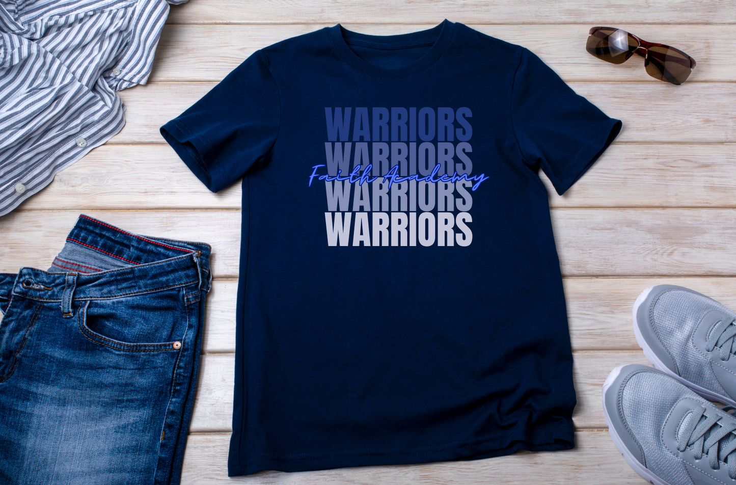 Faith Academy Warriors x4 T-Shirt - ADULT SIZE