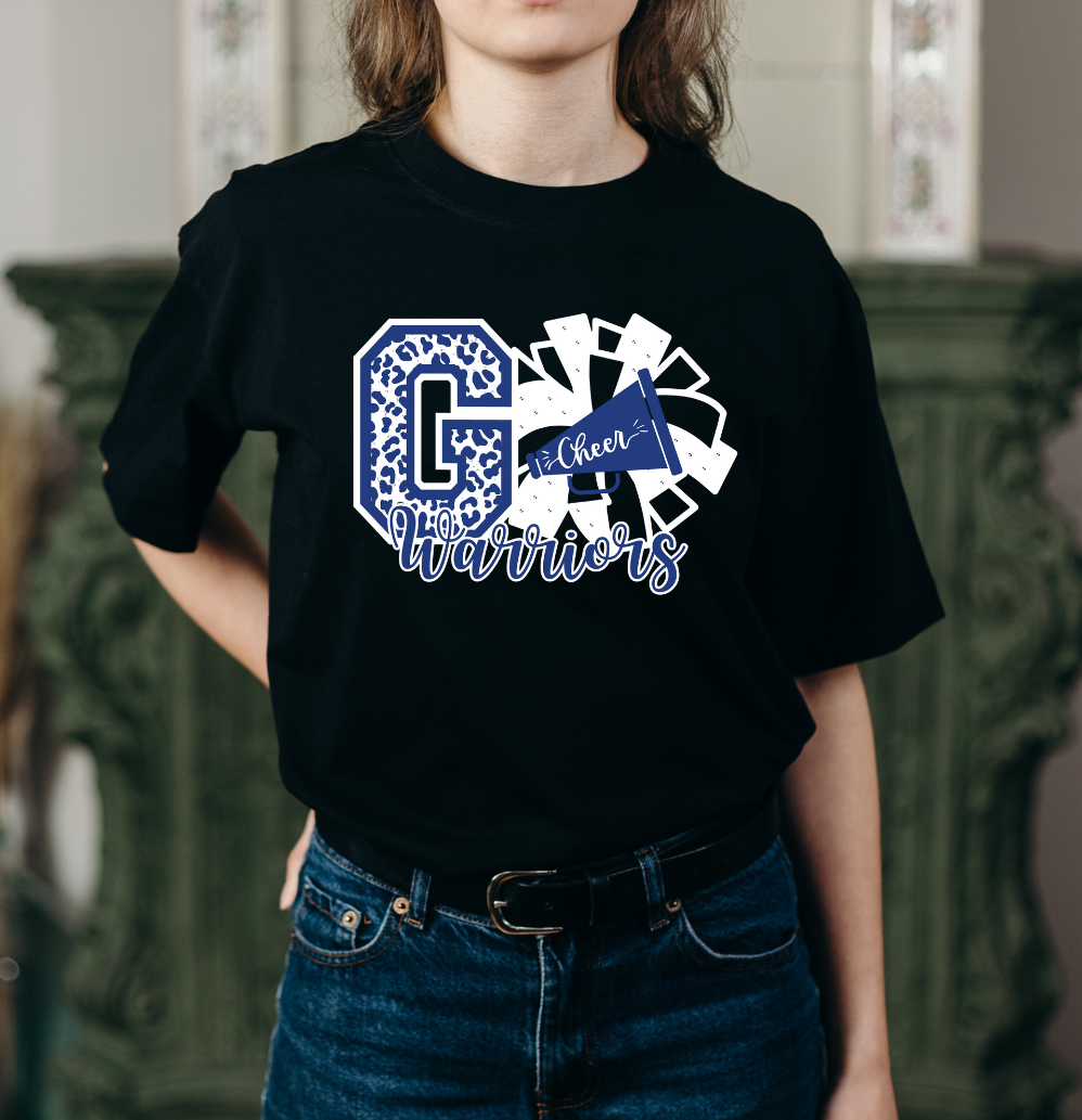 GO Warriors Cheer T-Shirt - ADULT SIZE