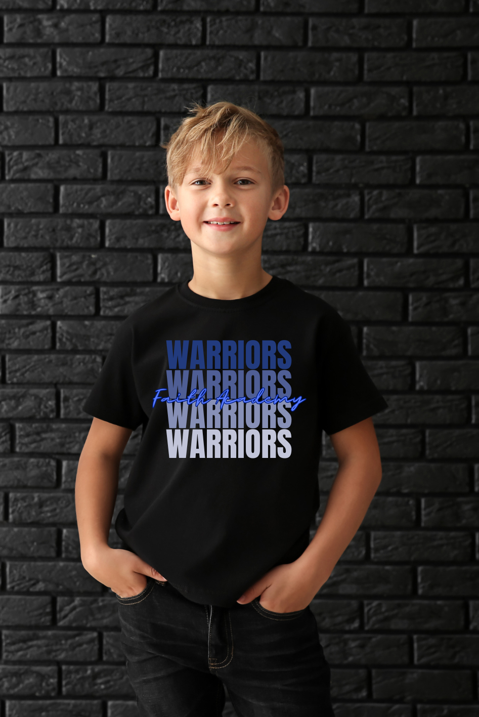 Faith Academy Warriors x4 T-Shirt - YOUTH SIZE