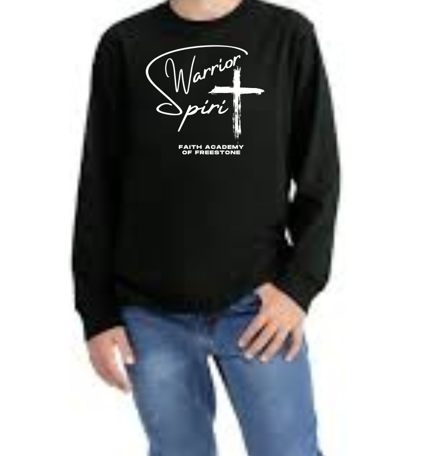 Warrior Spirit Faith Academy of Freestone Long Sleeve T-Shirt - YOUTH SIZE