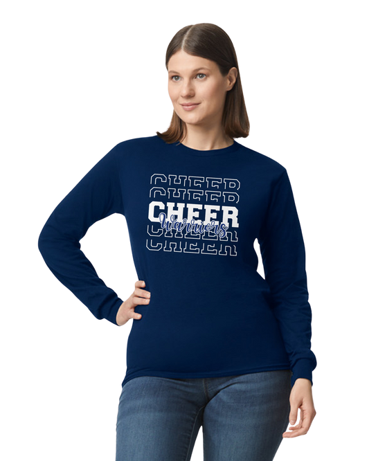 Cheer x4 Warriors Long Sleeve T-Shirt - ADULT SIZE