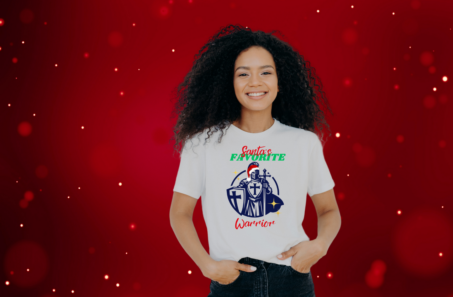 Santa's Favorite Warrior T-Shirt - ADULT SIZE