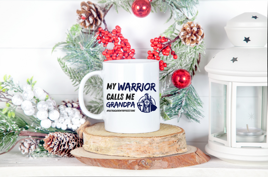 My Warrior Calls Me Grandpa Mug - 15 oz.