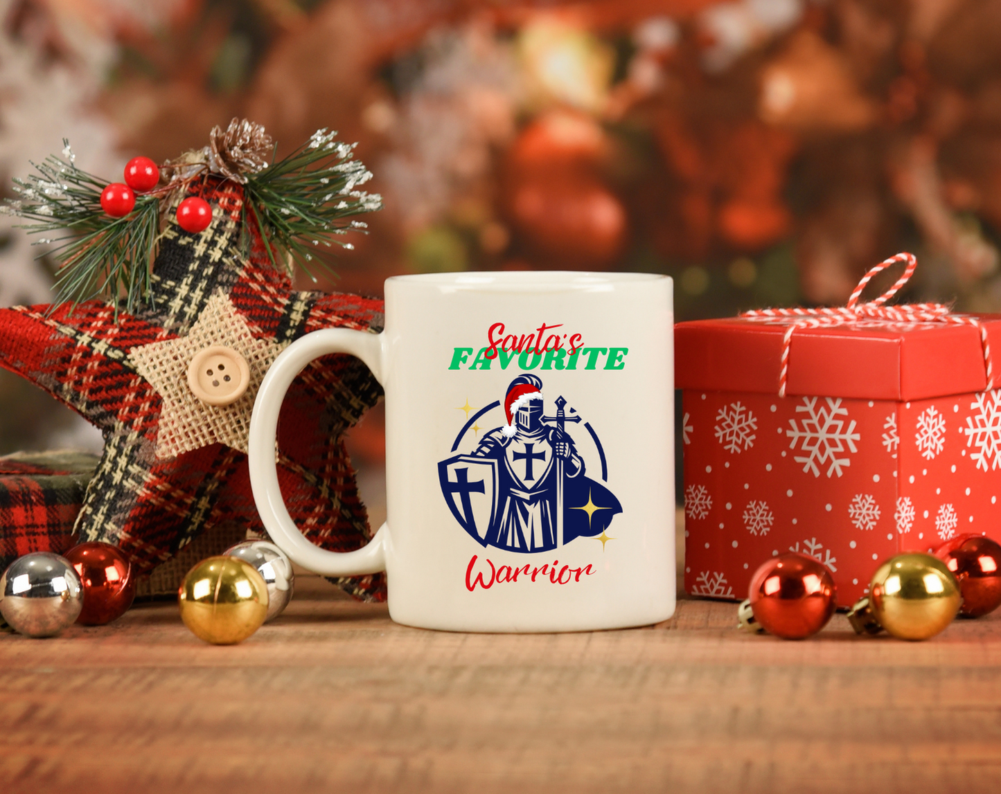 Santa's Favorite Warrior Mug - 15 oz.