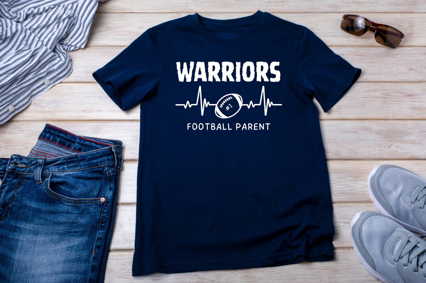 Warriors Football Parent T-Shirt - ADULT SIZE