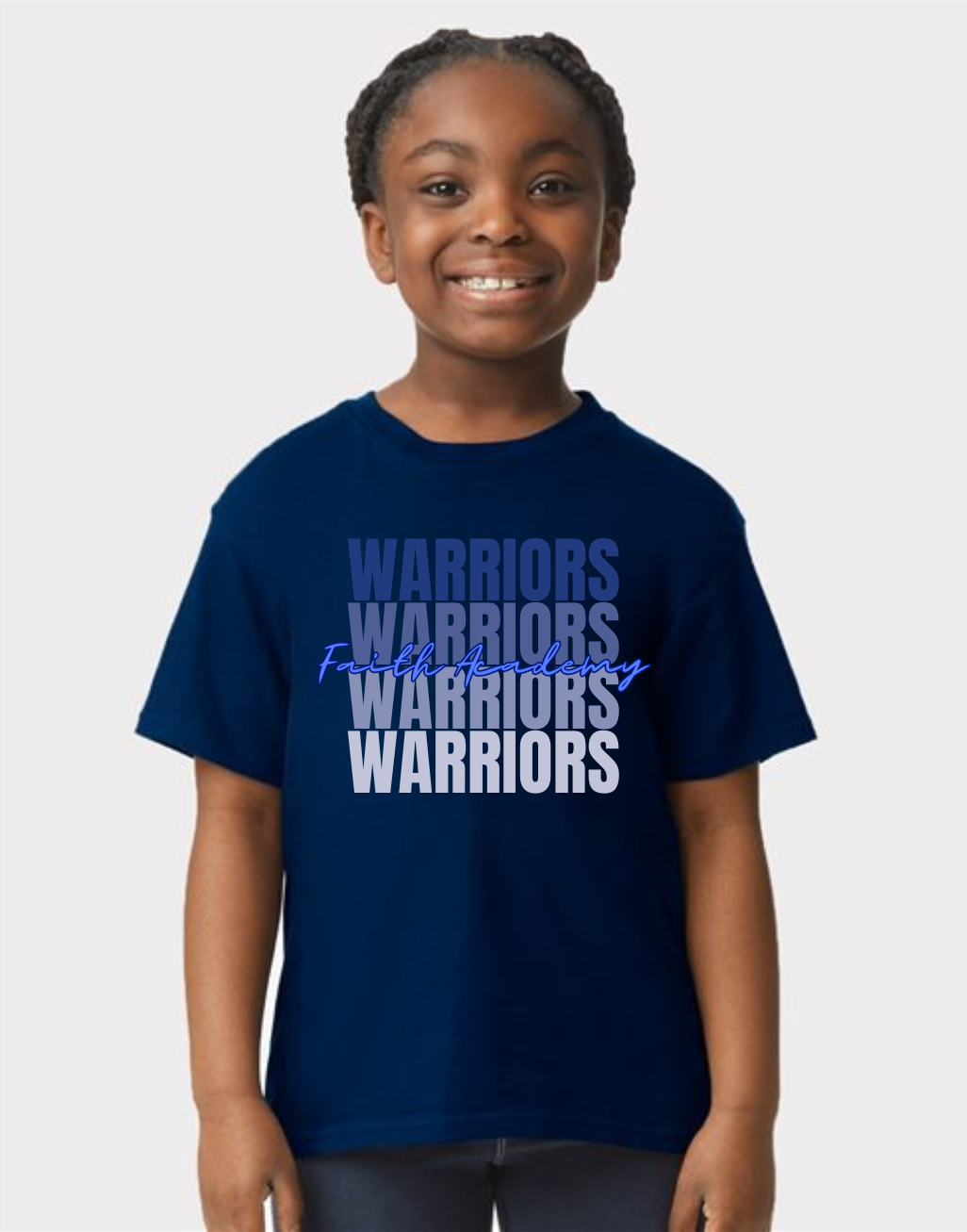 Faith Academy Warriors x4 T-Shirt - YOUTH SIZE