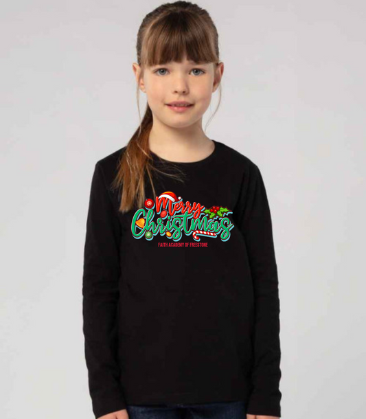 Merry Christmas Faith Academy of Freestone Long Sleeve T-Shirt - YOUTH SIZE