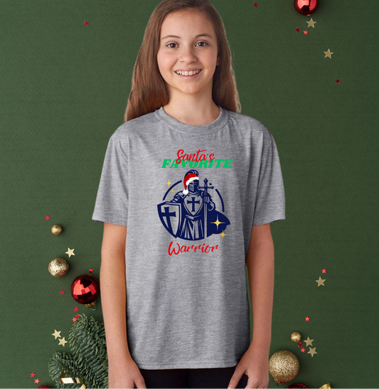 Santa's Favorite Warrior T-Shirt - YOUTH SIZE