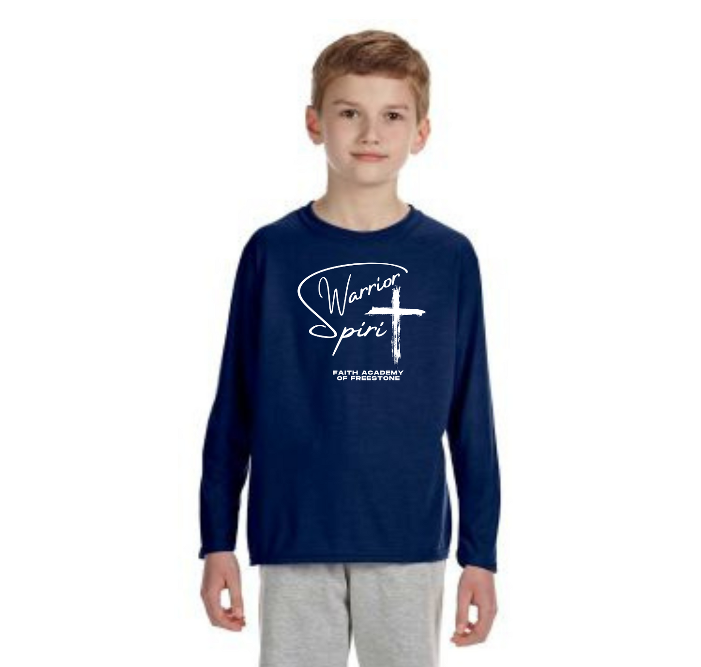 Warrior Spirit Faith Academy of Freestone Long Sleeve T-Shirt - YOUTH SIZE