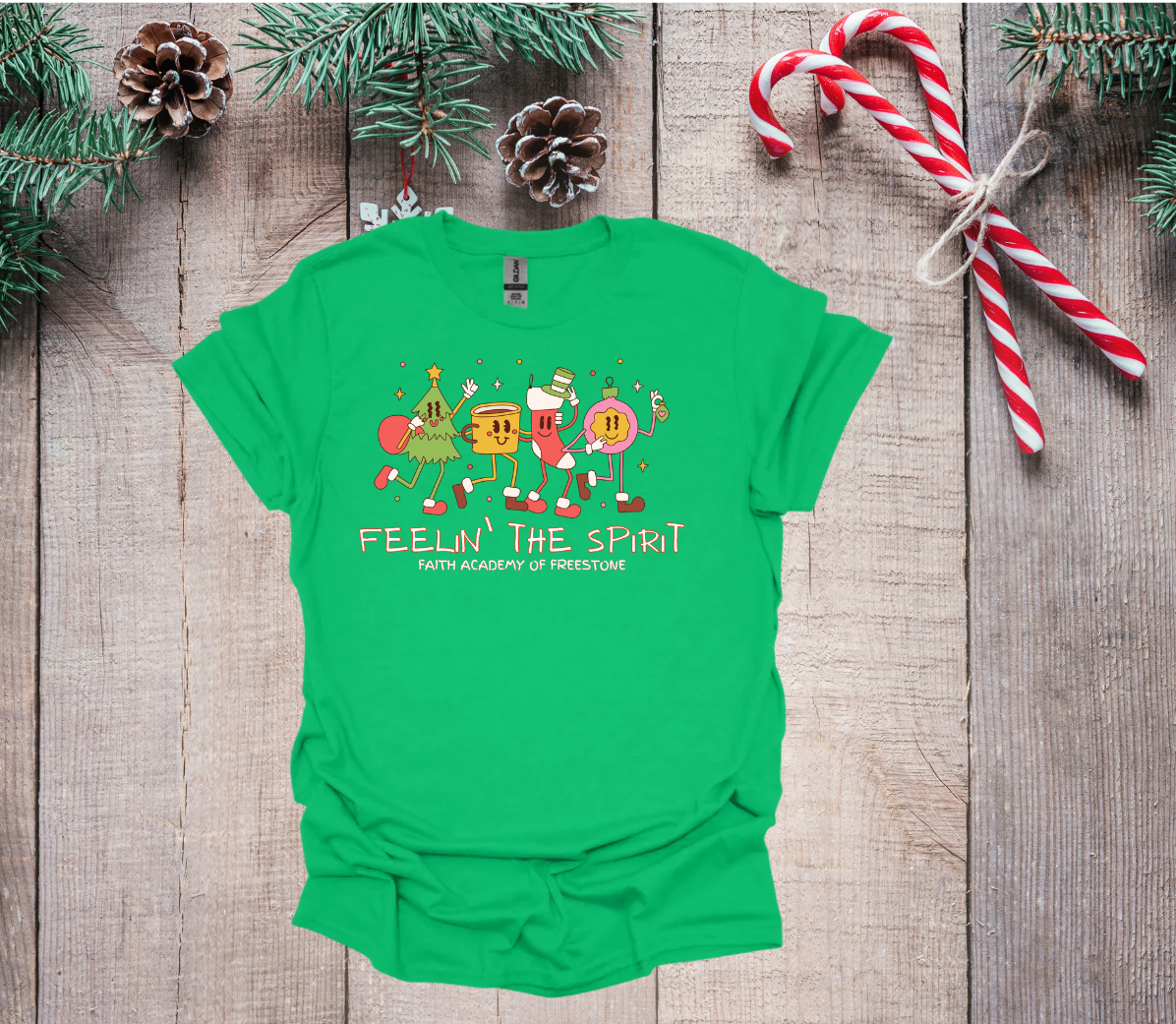 Feelin' The Spirit Ornaments T-Shirt - YOUTH SIZE