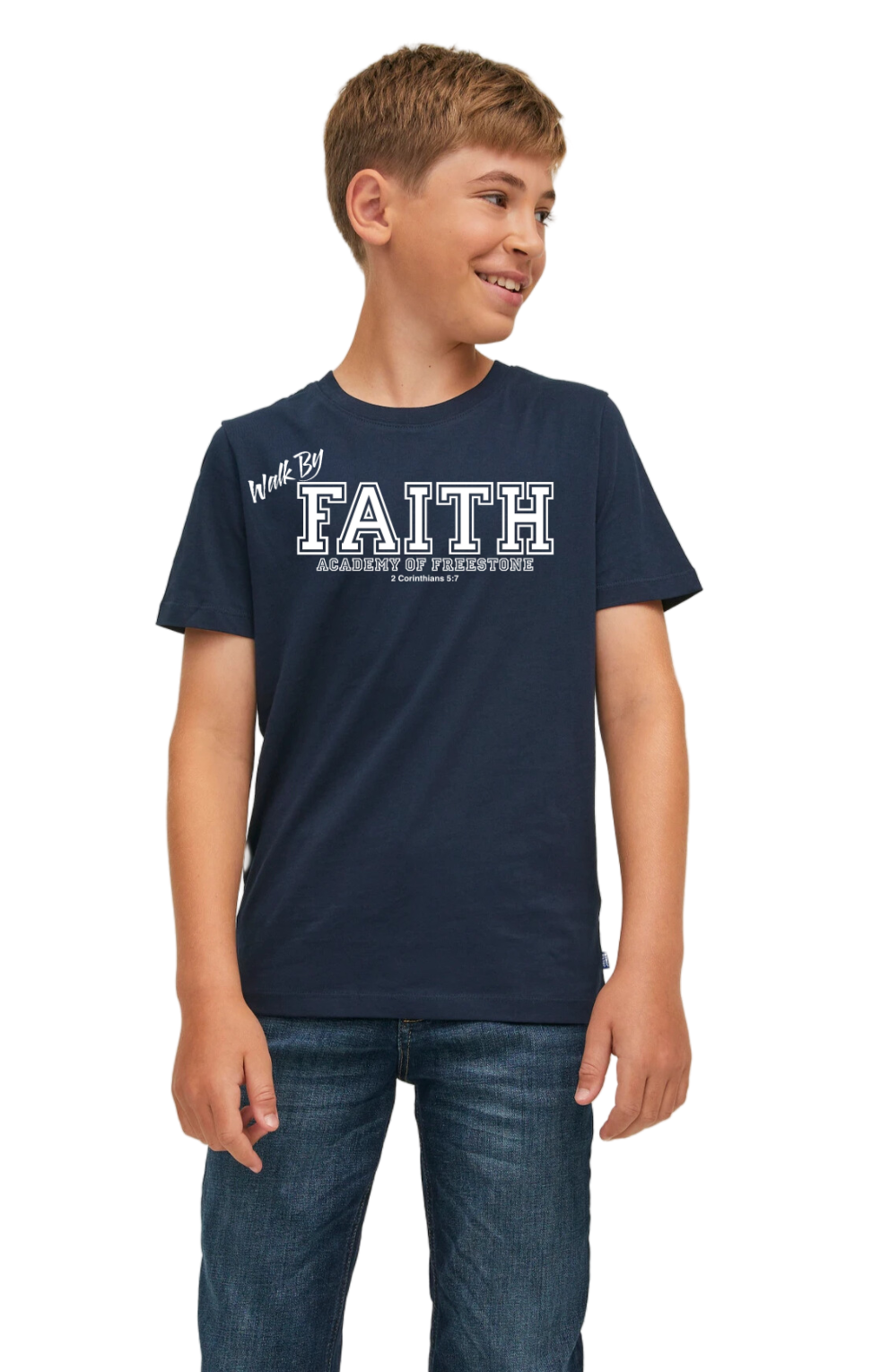 Walk By FAITH Academy of Freestone T-Shirt - YOUTH SIZE